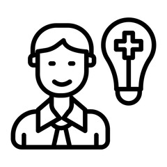 Positive Thinking icon in vector. Illustration