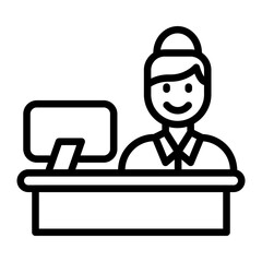 Reception icon in vector. Illustration