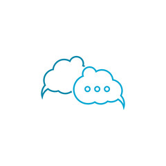 Speech And Thought Bubble icon isolated on transparent background