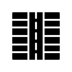 Obraz premium parking lot glyph icon