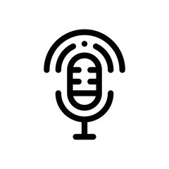 microphone line icon