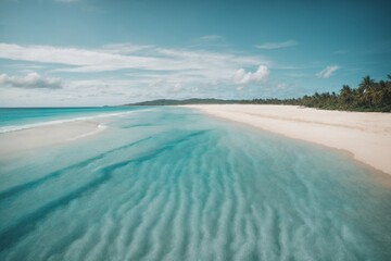 Fototapeta na wymiar Beach blue sky sand sun daylight relaxation landscape