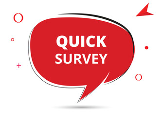 Quick survey speech bubble text. Hi There on bright color for Sticker, Banner and Poster. vector illustration.