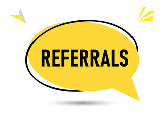 Referrals speech bubble text. Hi There on bright color for Sticker, Banner and Poster. vector illustration.