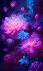 Naklejka premium background with flowers