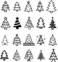 Obraz premium christmas pine tree icon for templates.