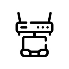 wifi router line icon