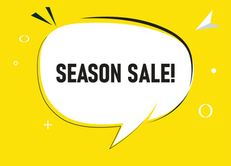 Season sale speech bubble text. Hi There on bright color for Sticker, Banner and Poster. vector illustration.