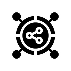 Obraz premium share glyph icon