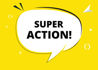 Super action speech bubble text. Hi There on bright color for Sticker, Banner and Poster. vector illustration.