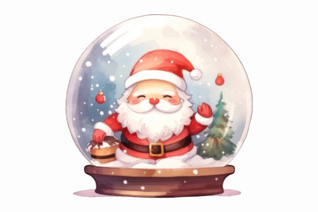 santa claus and christmas tree