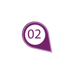 Marker location icon with numbers