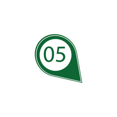 Marker location icon with numbers
