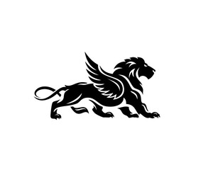Lion with wing logo