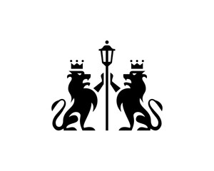 Two lion logo