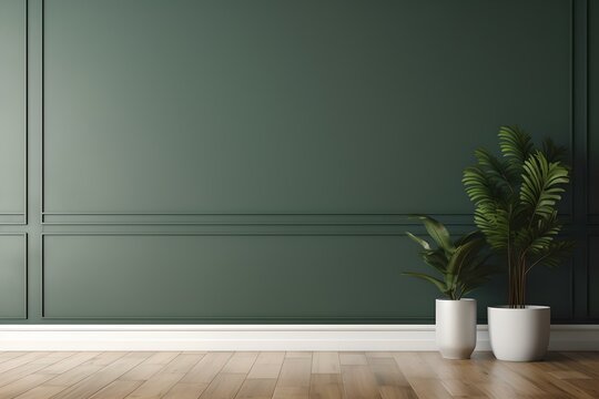Grüne Wand: Leerstehender Raum als Basis Set für Architekten