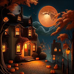 halloween night in the city