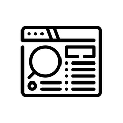 Fototapeta premium searching line icon