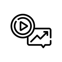 video player line icon