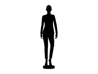 Mannequin silhouette vector art white background