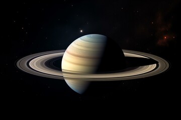 Saturn, rings, Milky Way. Generative AI