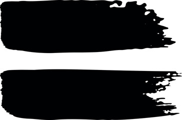 Fototapeta premium BLACK Brush strokes . Ink painting. Set collection. Vector artwork. Black vectors. ILLUSTRATION