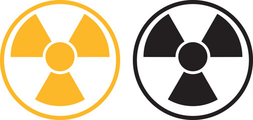 Danger grunge vector signs. Radiation sign, Biohazard sign, Toxic sign, Poison sign - obrazy, fototapety, plakaty