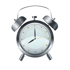 metal alarm clock vector illustration