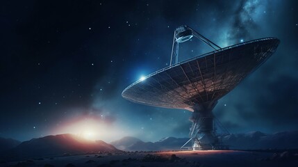 Stargazing Science: Radio Telescope Aiming at the Night Sky. Generative ai