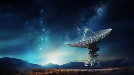 Stargazing Science: Radio Telescope Aiming at the Night Sky. Generative ai