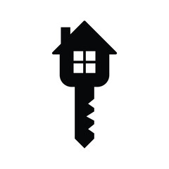 House key real estate icon design template