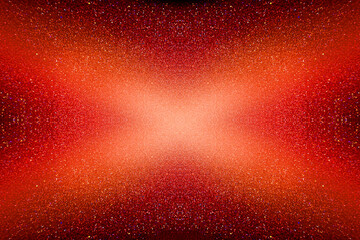 Red orange gold Christmas, new year glitter abstract background with space. glitter star effect just like space. night sky universe rusty texture rough grain.