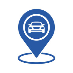 Car parking sign, icon. Parking space sign. Parking location sign