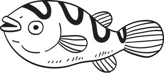 Pufferfish illustration.