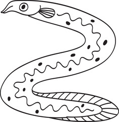 eel fish illustration.