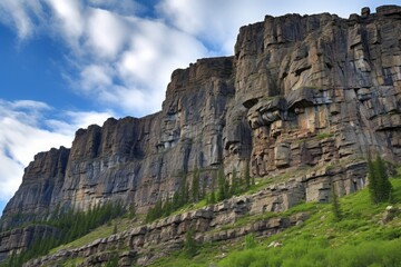 Fototapeta na wymiar detailed hdr image of a rocky mountain cliff