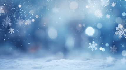 winter nature snowfall background - obrazy, fototapety, plakaty