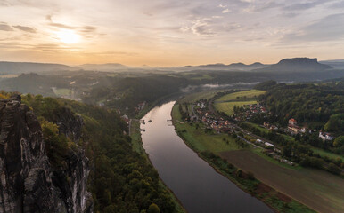 River Overlook at Saxon Switzerland National Park, or Nationalpark Sächsische Schweiz