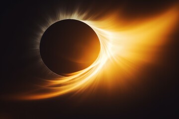 Solar eclipse illustration - AI Generated - obrazy, fototapety, plakaty