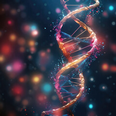 Abstract technology science concept DNA futuristic on hi-tech blue background