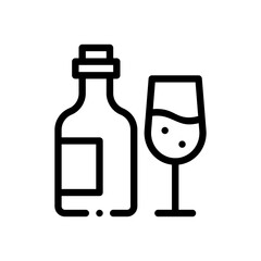 wine line icon