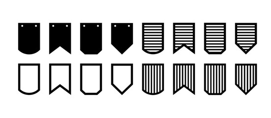 Banner bunting template set. Vector Template Design.