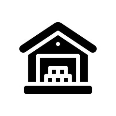 warehouse glyph icon