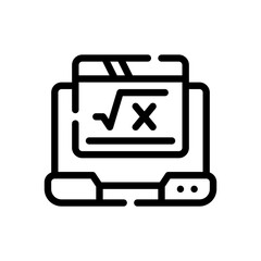 Naklejka premium mathematics line icon