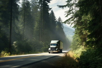 Cargo semi highway trailer transportation delivery trucks road shipping lorry freight logistics