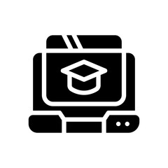 Obraz premium graduation glyph icon