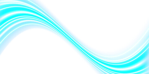 Blue wave showing a stream of clean fresh air. Modern wavy lines air background. Fresh aroma. Vector illustration.