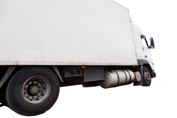 Camión aislado sobre fondo transparente. 