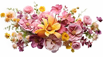 bouquet of pink and white flowers generated by AI tool