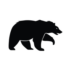 bear ready to fight black and white